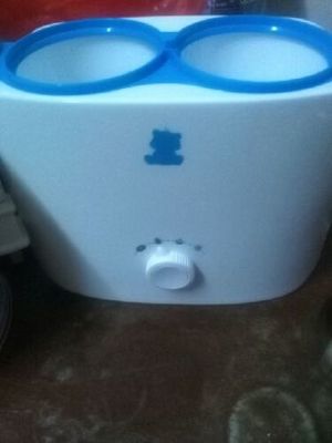 小白熊 双奶瓶恒温暖奶器 智能温奶消毒器 HL-0859--很实用,晚上冲奶方便多了